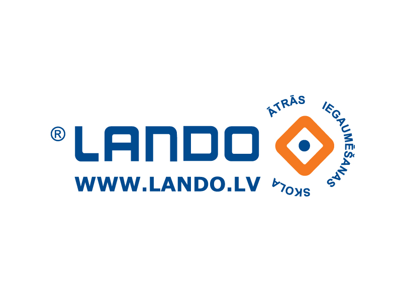 Licencēts Mācību centrs LANDO® dibināta 1999.gadā. Logo Lando n